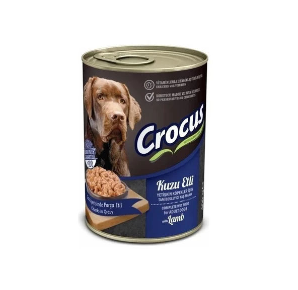 Crocus Kuzu Etli Yetişkin Yaş Köpek Maması 400 gr