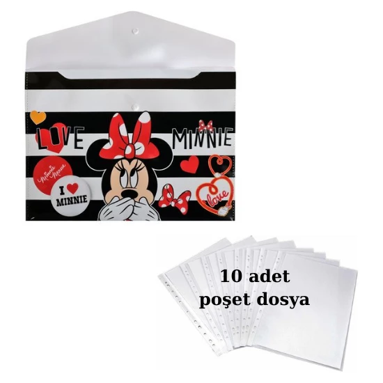 a4 boy çıt çıt  ödev dosyası +10' lu poşet dosya - 2