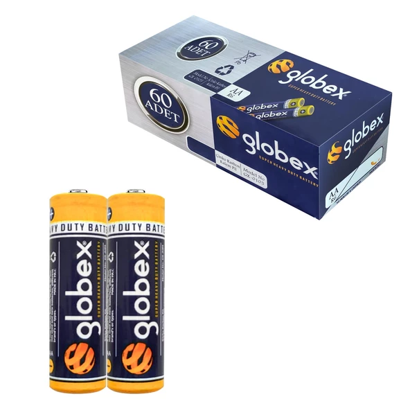 Globex GX-0105 AA Kalem Pil Carbon 60Lı Paket