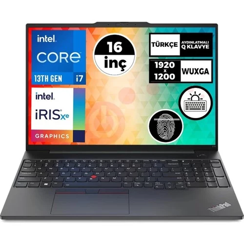 Lenovo Thinkpad E16 Gen 1 Intel Core I7-1355U 40GB 1tb SSD 16" Wuxga Freedos Taşınabilir Bilgisayar 21JN0007TX 004