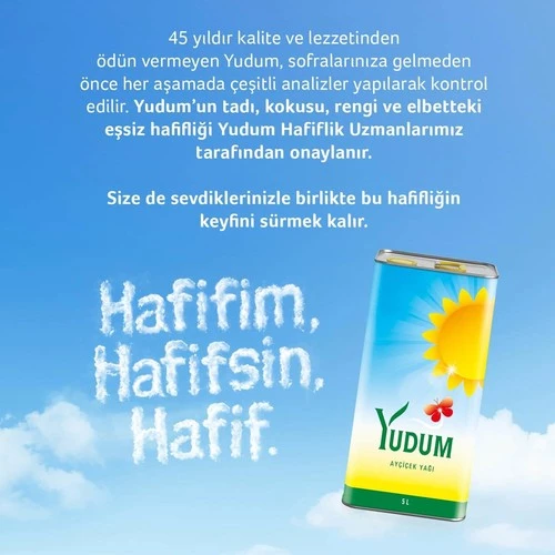 Yudum Ayçiçek Yağı Teneke 5 LT - 3