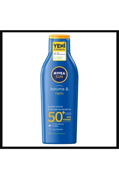 Sun SPF50+ Güneş Koruyucu ve 48 Nemlendirici Güneş Losyonu 200 ml