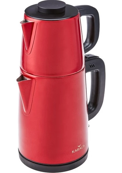 Karaca Tea Break Kırmızı 1650 W Çelik Demlikli Çay Makinesi - 4