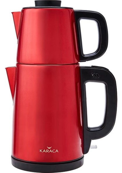 Karaca Tea Break Kırmızı 1650 W Çelik Demlikli Çay Makinesi - 2