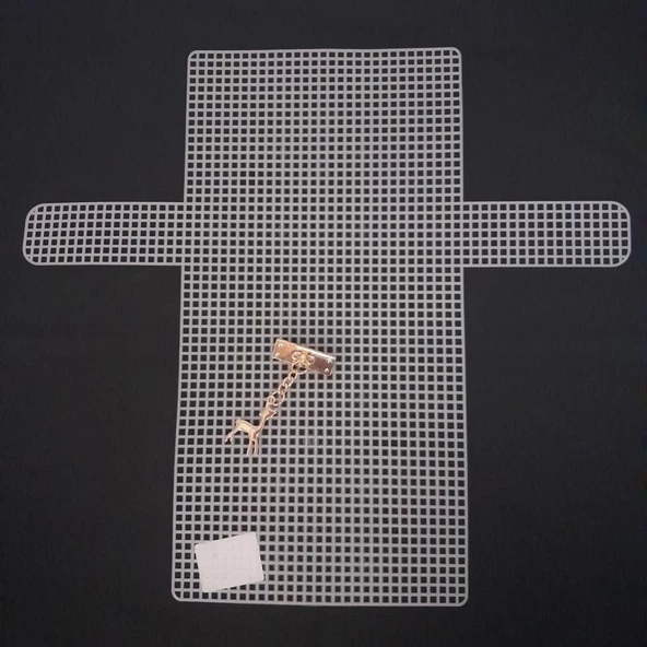 Angel Çanta Aksesuar 36x40 cm Kanvas Set Beyaz Renk Kanvas Light Gold Geyik Süs - 2
