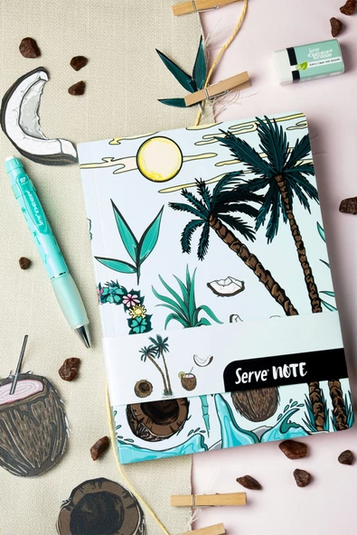 Deep Kalem + Defter + Min + Silgi Hediye Seti - Doğa Serisi - 5