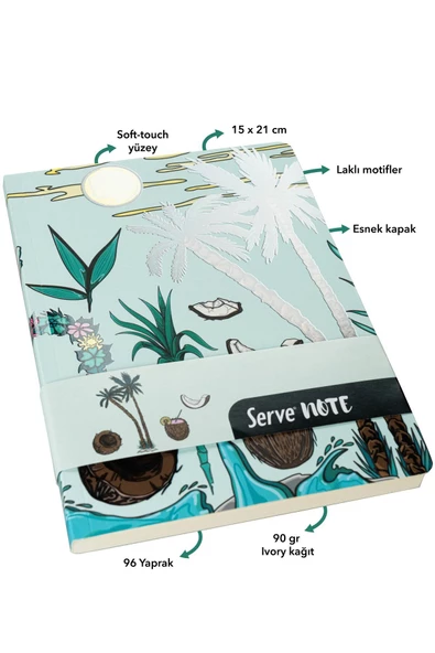 Deep Kalem + Defter + Min + Silgi Hediye Seti - Doğa Serisi - 3