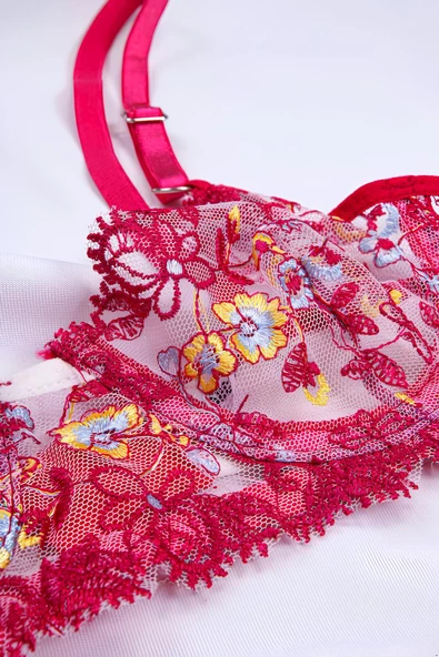 Çiçekli Balenli Bralet Takımı Love Secret 1007 - 4