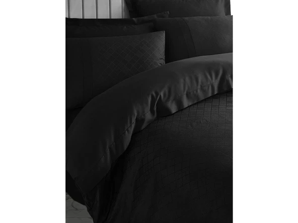 Cotton Box Çift Kişilik Jakarlı Pamuk Saten Nevresim Takımı Dama - 2