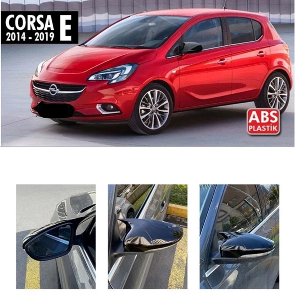 OPEL CORSA E UYUMLU PARLAK SİYAH BATMAN AYNA KAPAĞI
