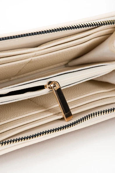 Monalisa Home Antrasit Peluş Tasarım Fermuarlı Cüzdan - Resim 2