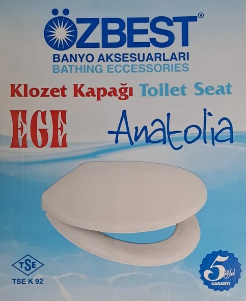 ÖZBEST EGE ANATOLİA ( AKDENİZ ) ( 36 x 43 cm ) NORMAL KAPANAN PLASTİK KLOZET KAPAĞI - 4