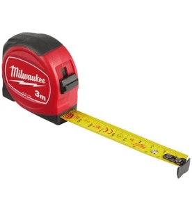 Milwaukee İnce Hafif Şerit Metre Slimline 3 MT/16MM 48227703 - 2
