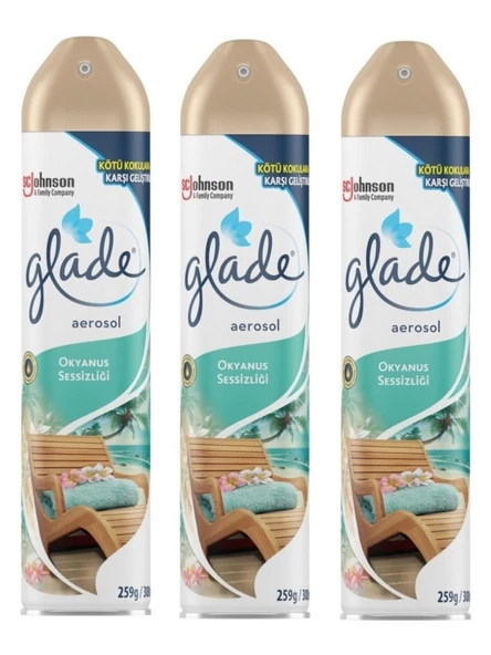 Glade Aerosol Oda Kokusu Okyanus Sessizliği 300 ml x 3 Adet