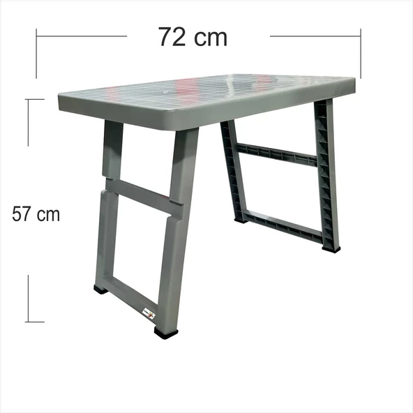 Büyük Açılır Kapanır Ayaklı Portatif Kamp Balkon Bahçe Plaj Havuz Başı Kumsal Piknik Masası Sehpası - 3