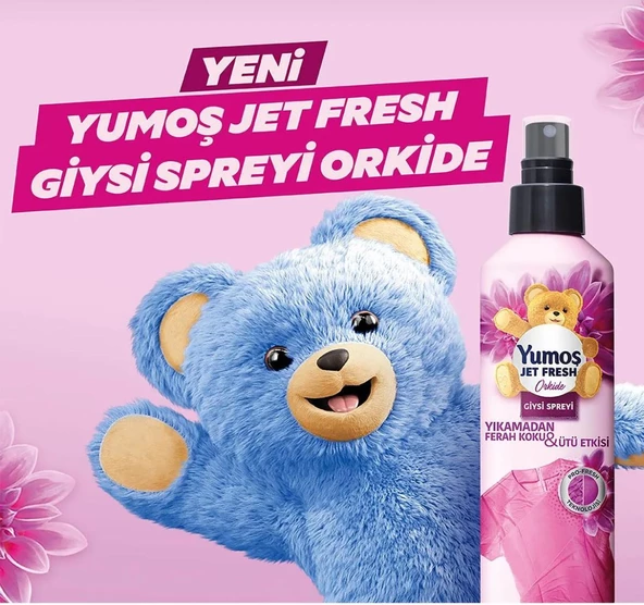 Yumoş Jet Fresh Giysi Spreyi Lilyum 200 ml 1 Adet Jet Fresh Giysi Spreyi Orkide 200 ml 1 Adet - 3