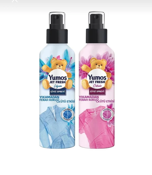 Yumoş Jet Fresh Giysi Spreyi Lilyum 200 ml 1 Adet Jet Fresh Giysi Spreyi Orkide 200 ml 1 Adet - 2