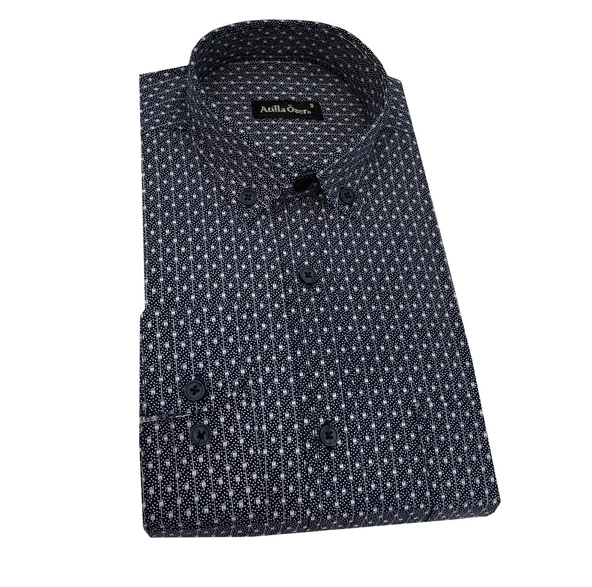 Atilla Özer Lacivert Klasik Uzun Kol Erkek Gömlek-6859 - Resim 2