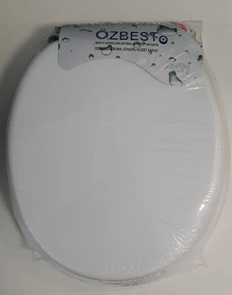 ÖZBEST JUMBO PUF KLOZET KAPAĞI BEYAZ