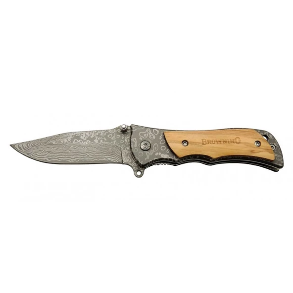 Browning 2-35 Çakı Mini Damascus 16 cm Manuel, Kemerlikli