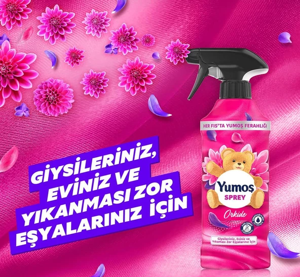 Yumoş Jet Fresh Ütü Etkisi Giysi Spreyi Orkide 200 Ml Ve Sprey Yıkaması Orkide 450 Ml - 3