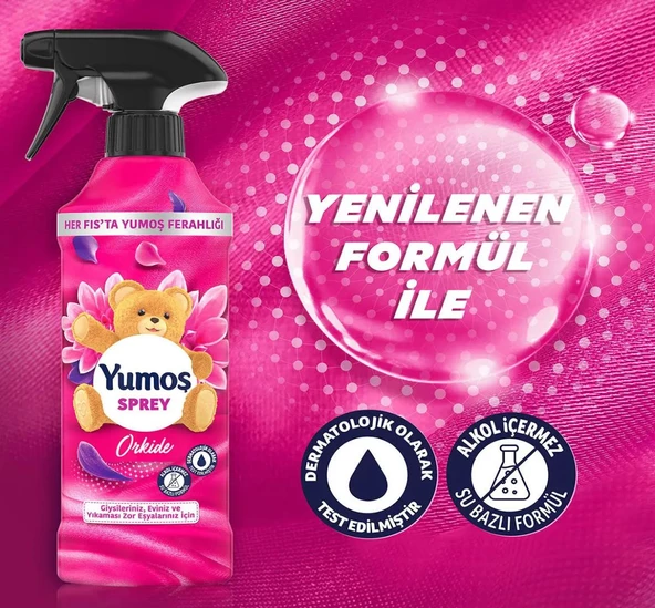 Yumoş Jet Fresh Ütü Etkisi Giysi Spreyi Orkide 200 Ml Ve Sprey Yıkaması Orkide 450 Ml - 2