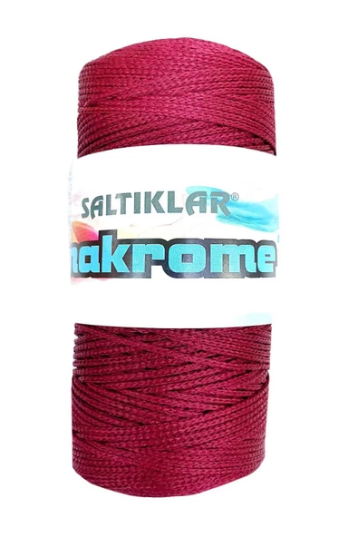 1 Adet Polyester Makrome İpi 1560 Bordo 100 gr ürün görseli 1