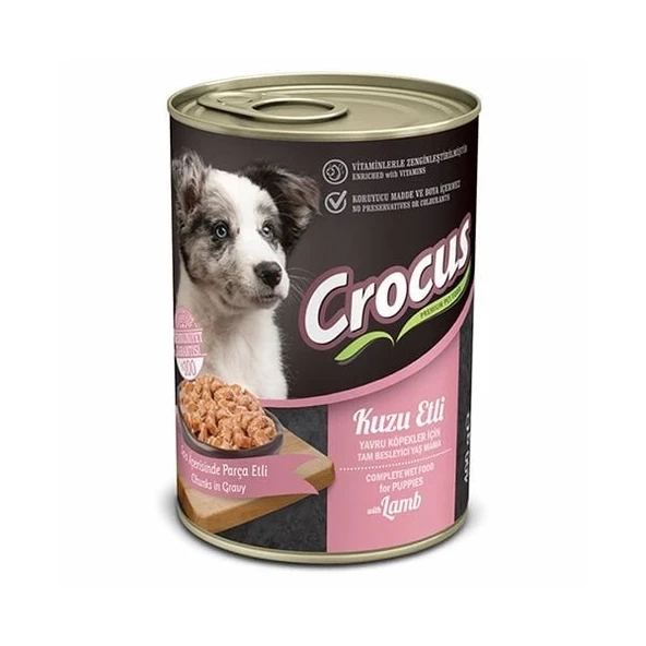 Crocus Kuzu Etli Yavru Yaş Köpek Maması 400 gr