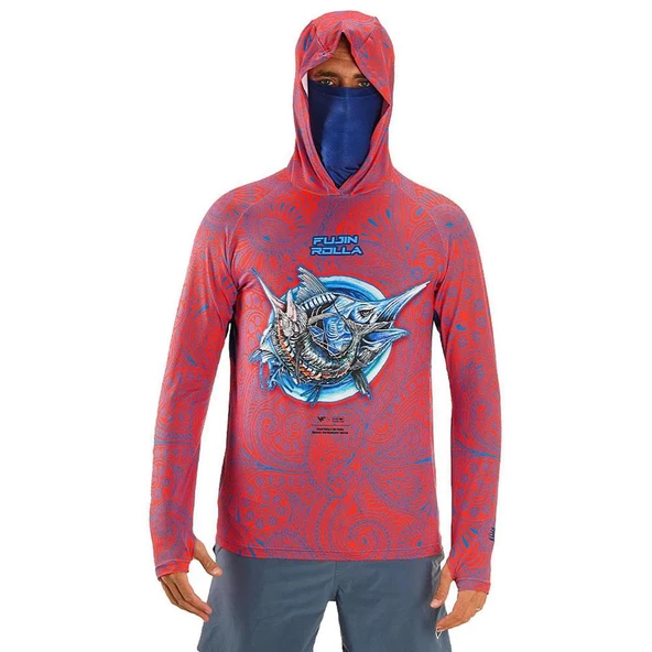 Fujin Rolla S24 Buff&Hoodie Swordfish Red  Medium - 2
