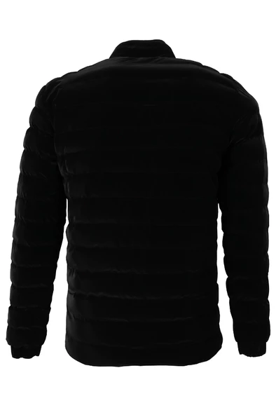 Erkek Dar Kesim Karbon Deri Siyah Şişme Mont RAR01228 - 6