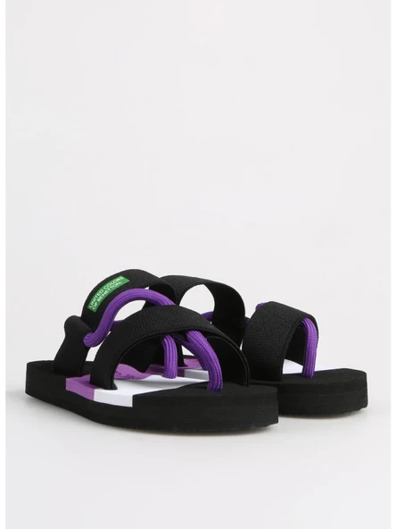 BENETTON 10214 HAFİF TABAN PARMAK ARASI KETEN KADIN SANDALET - 4