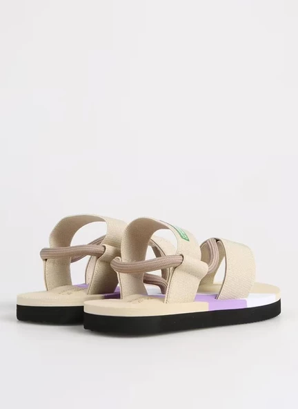 BENETTON 10214 HAFİF TABAN PARMAK ARASI KETEN KADIN SANDALET - 9