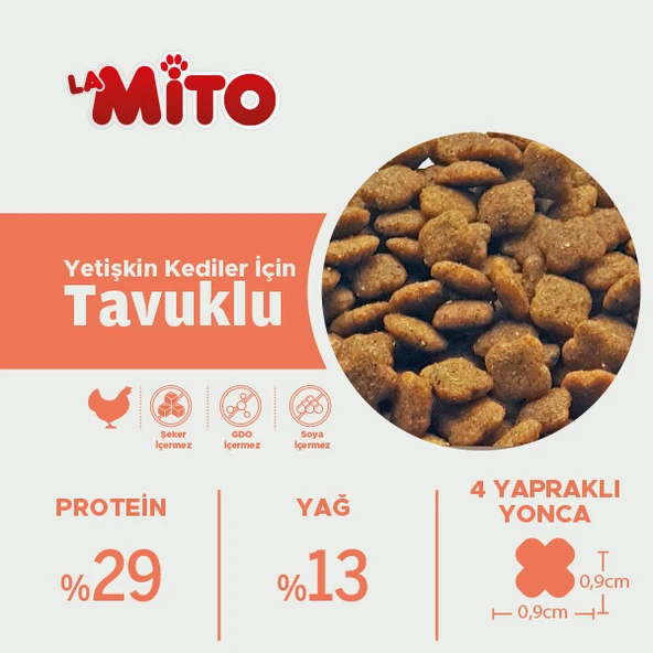 Mito Premium Tavuk Etli Yetişkin Kedi Maması (15 kg) - Resim 4