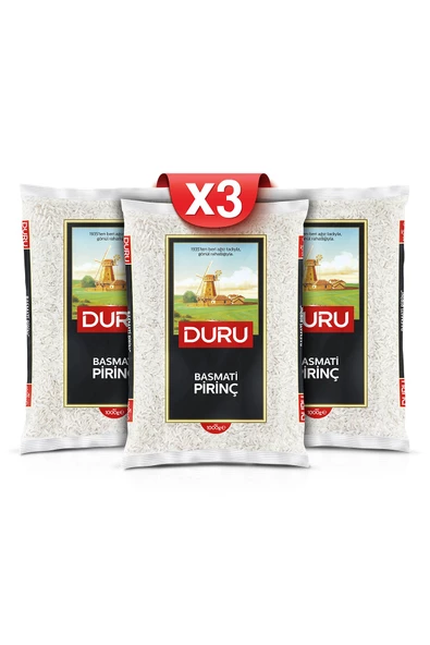 Duru Basmati Pirinç 3 x 1 Kg