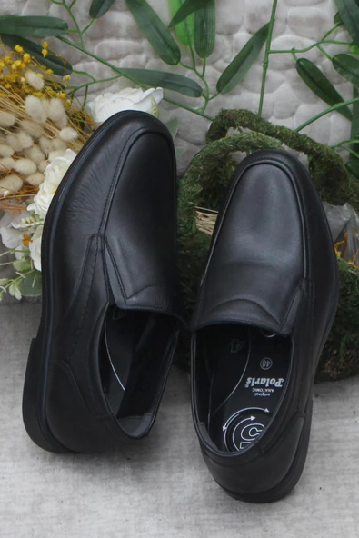 Polaris 102582 Siyah 5 Nokta Orijinal Ürün Hakiki Deri Erkek Ayakkabı - Resim 5