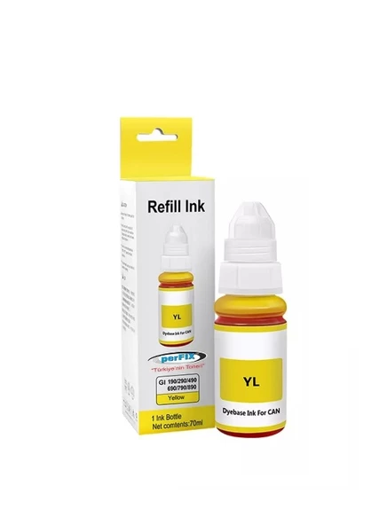 Canon Pixma G1411 Şişeli Mürekkep Yellow - Sarı 70ml (Muadil)