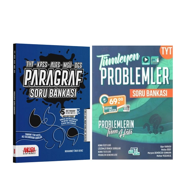 Tümler TYT Problemler ve AKM Paragraf Soru Bankası Seti 2 Kitap