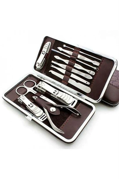 Petinka Manikür Pedikür 12 Parça Çanta Tipi  Tırnak Bakım Seti - 6