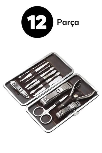 Petinka Manikür Pedikür 12 Parça Çanta Tipi  Tırnak Bakım Seti - 10