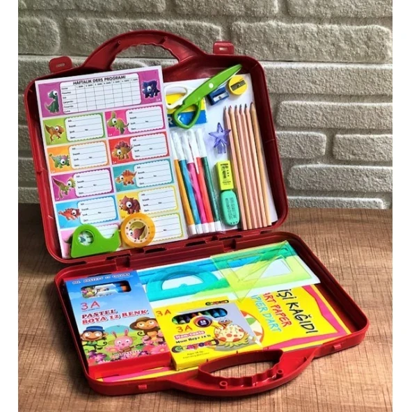 Çantalı Okul Seti 70 Parça Çantalı 17 Çeşit Kırtasiye Seti - 2