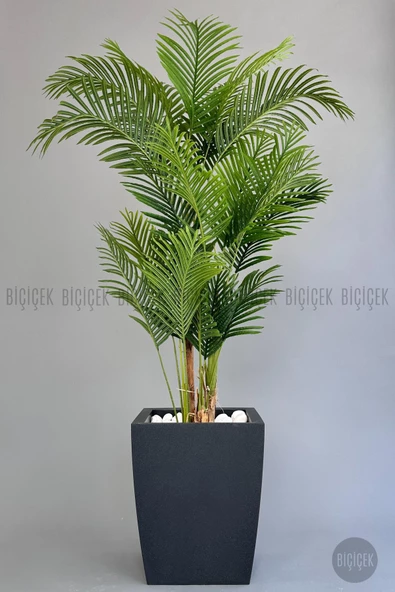 BİÇİÇEK Yapay Areka Palmiyesi 220 cm lux dış mekan saksıda - 12