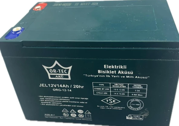EBİKE 12V 14AH AKÜ (150*191*99 MM ) [ ORTEC ]