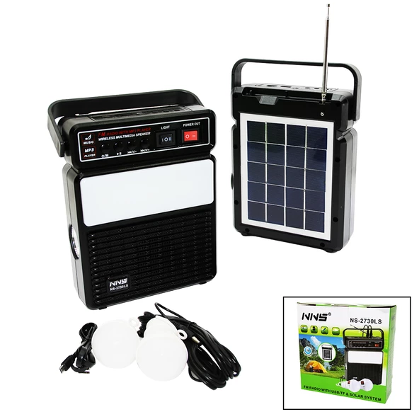 3IN1 - SOLAR2İN1 DİK MODEL EL FENERİ - RADYO - MP3BLUETOOTH - USB/ TF PORT - 2 PARÇA  AMPUL KABLOLU - POWERBANK (4593)