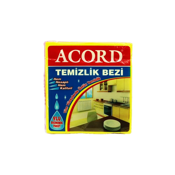 ACORD KOD-384 9 PARÇA  TEMİZLİK BEZİ 35X37CM (4593)