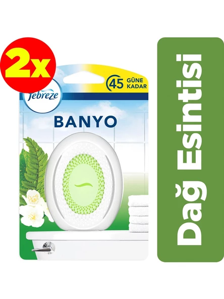 Febreze Hava Ferahlatıcı Banyo Oda Kokusu Dağ Esintisi x 2 Adet