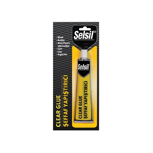 SELSİL CLEAR GLUE 70G ŞEFFAF SÜPER YAPIŞTIRICI KAĞIT - AHŞAP - METAL - DERİ (4593)