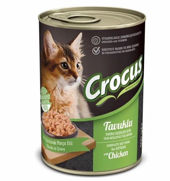 Crocus Tavuk Etli Kedi Yaş Mama 400gr