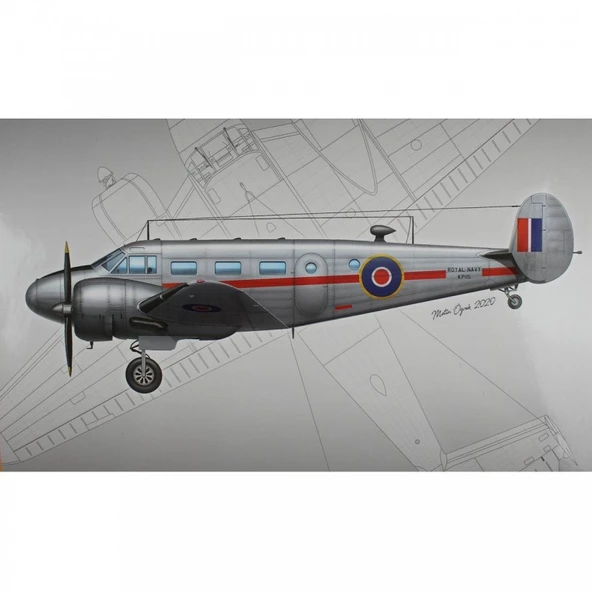 Beechcraft C-45 Expeditor Royal Navy PM Model Demonte Plastik Uçak Maket Kiti