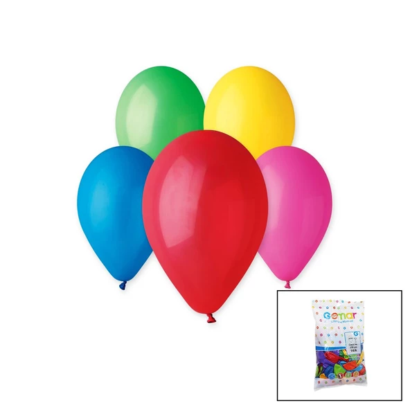 RENKLİ KLASİK BALON 10 İNÇ - 26CM - 100PCS (4593)