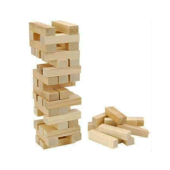 54 PARÇA  AHŞAP DENGE JENGA OYUNU (4593)